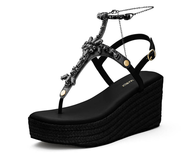 Brilliant Life Chain - Wedge Bast High Black TS