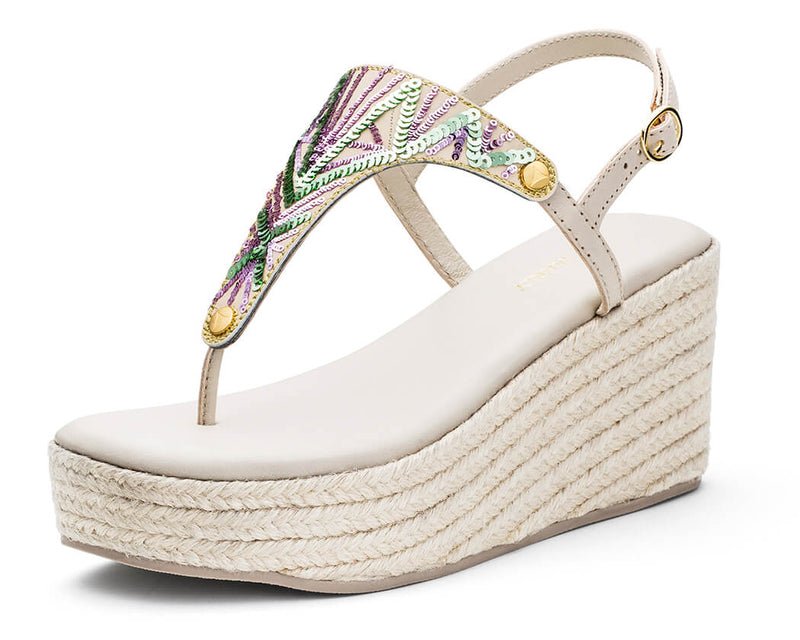 Summer Glam - Wedge Bast High Crema TS