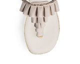 Ruffle Romance - Wedge Bast High Crema TS