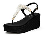 Majestic Moon - Wedge Bast High Black TS