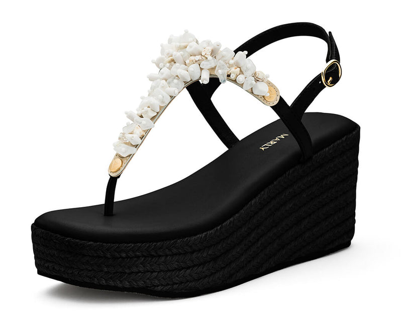 Majestic Moon - Wedge Bast High Black TS