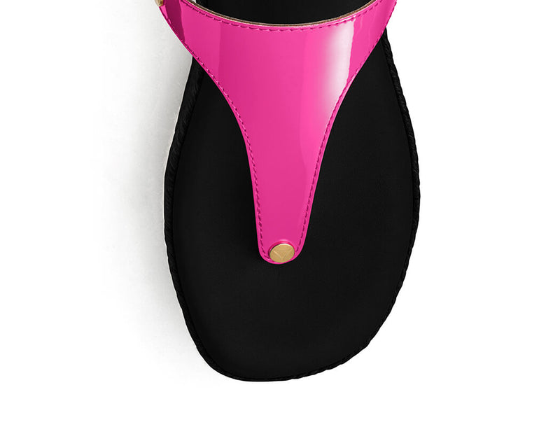 City Gloss - Wedge Bast High Black TS