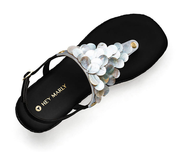 Shiny Pearl - Wedge Bast High Black TS
