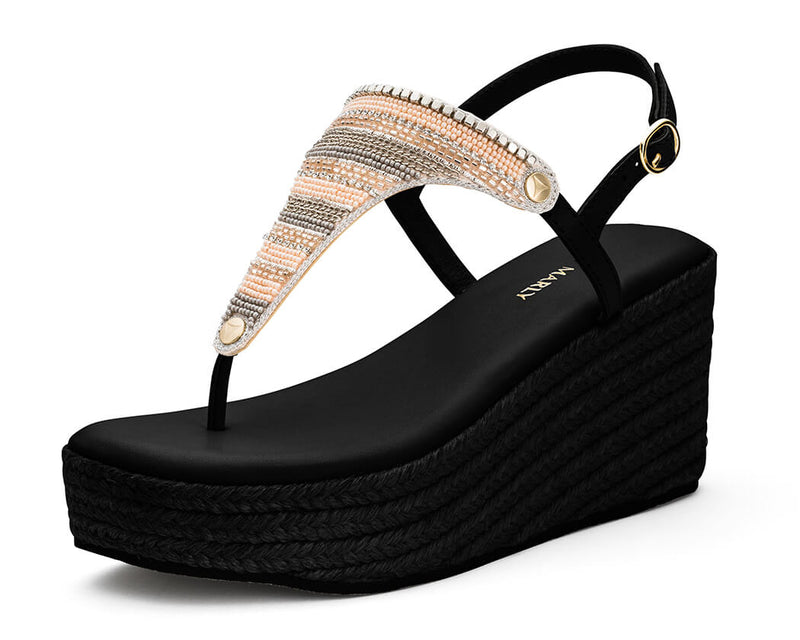 Ethno Beads - Wedge Bast High Black TS