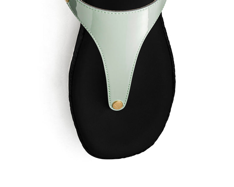 City Gloss - Wedge Bast High Black TS