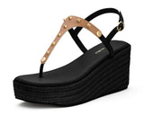 Rock Rebel - Wedge Bast High Black TS