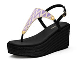 Sandy Lines - Wedge Bast High Black TS