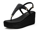 Classy Square - Wedge Bast High Black TS