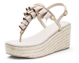 Ruffle Romance - Wedge Bast High Crema TS