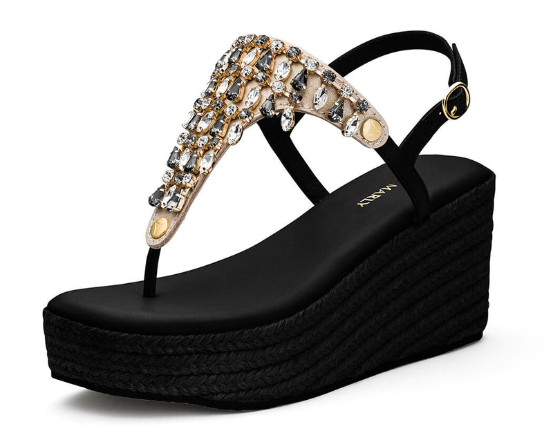 Day to Night - Wedge Bast High Black TS