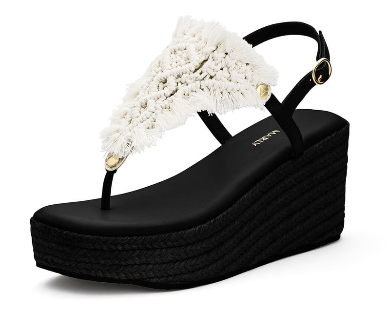 Boho Bliss - Wedge Bast High Black TS