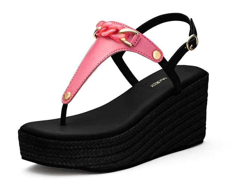 Precious Chain - Wedge Bast High Black TS