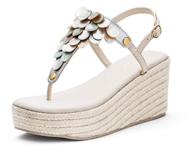Shiny Pearl - Wedge Bast High Crema TS