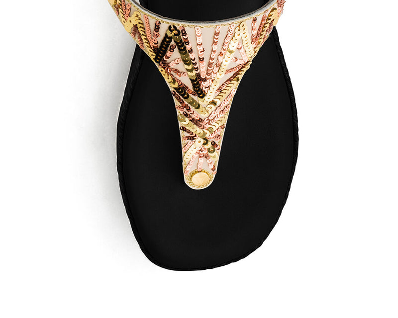 Summer Glam - Wedge Bast High Black TS