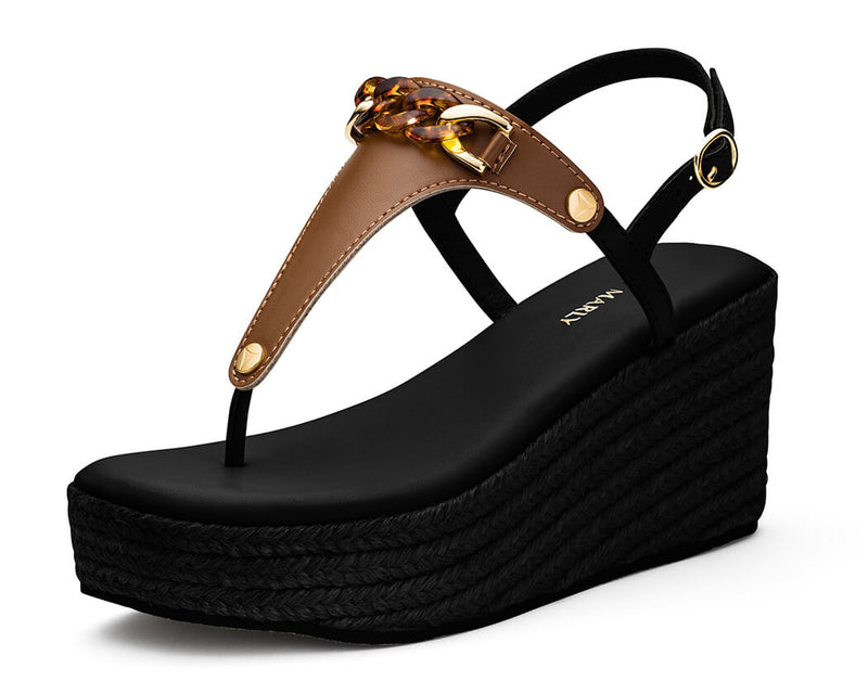 Precious Chain - Wedge Bast High Black TS