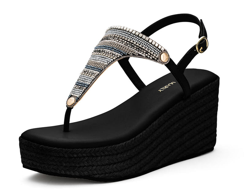 Ethno Beads - Wedge Bast High Black TS