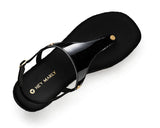 City Gloss - Wedge Bast High Black TS