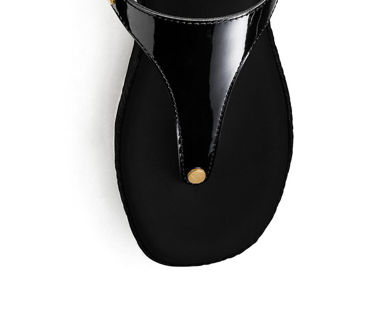 City Gloss - Wedge Bast High Black TS