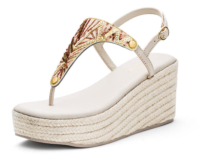 Summer Glam - Wedge Bast High Crema TS