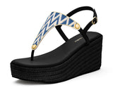 Sandy Lines - Wedge Bast High Black TS