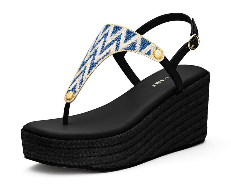Sandy Lines - Wedge Bast High Black TS
