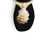 Tulum Tassle - Wedge Bast High Black TS