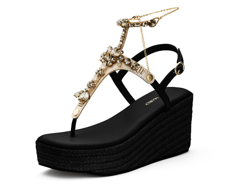 Brilliant Life Chain - Wedge Bast High Black TS