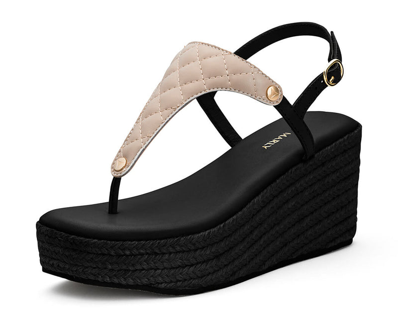 Classy Square - Wedge Bast High Black TS