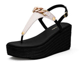 Precious Chain - Wedge Bast High Black TS