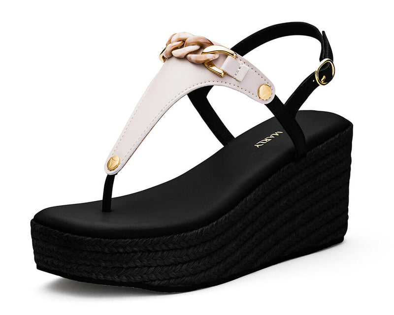 Precious Chain - Wedge Bast High Black TS