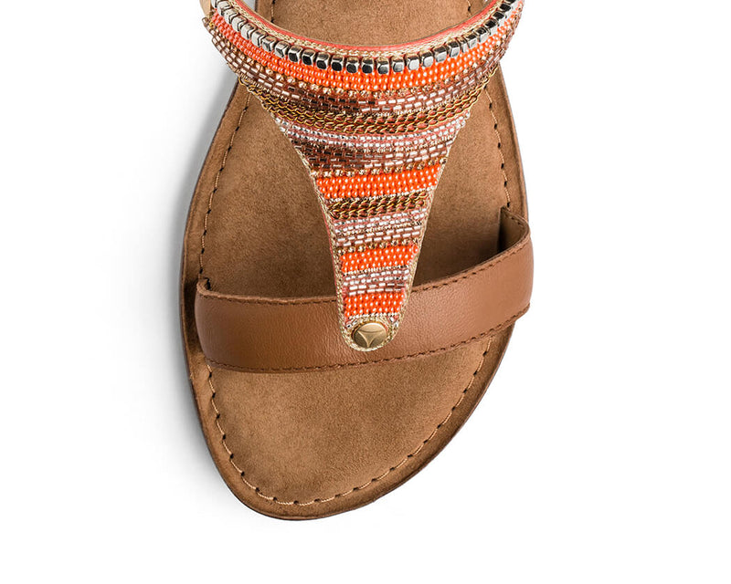 Ethno Beads - Comfort Riemen Cognac TS