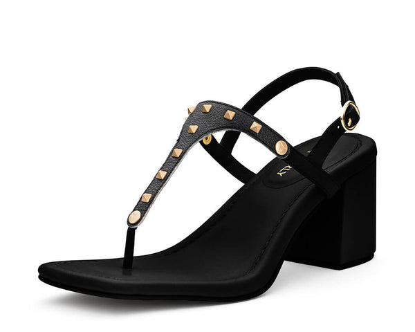 Rock Rebel - Block Heel Mid Black TS