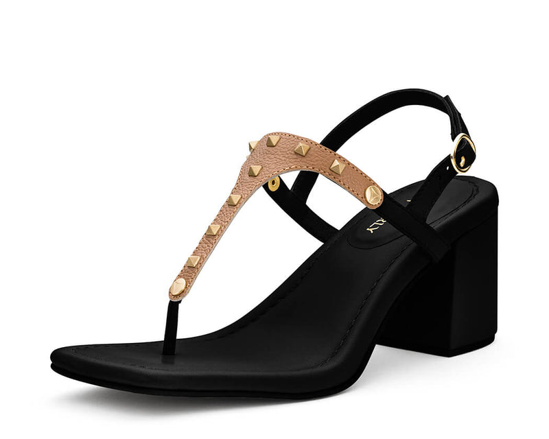 Rock Rebel - Block Heel Mid Black TS