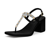 Rock Rebel - Block Heel Mid Black TS