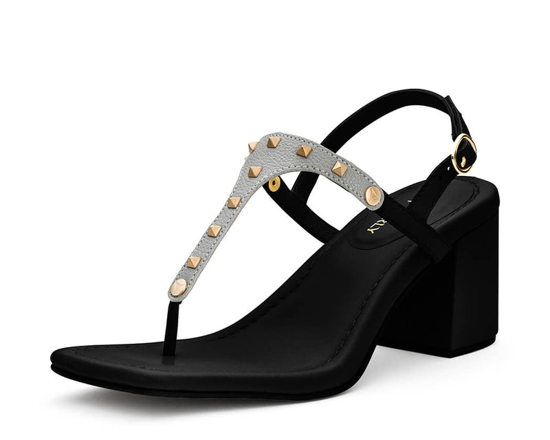 Rock Rebel - Block Heel Mid Black TS