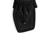 Ruffle Romance - Block Heel Mid Black TS