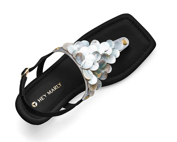Shiny Pearl - Block Heel Mid Black TS