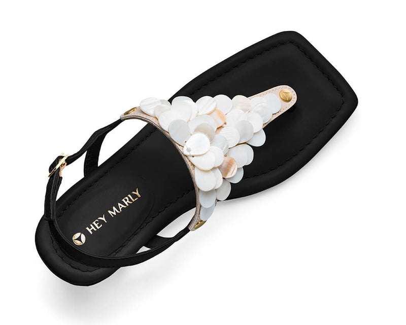 Shiny Pearl - Block Heel Mid Black TS