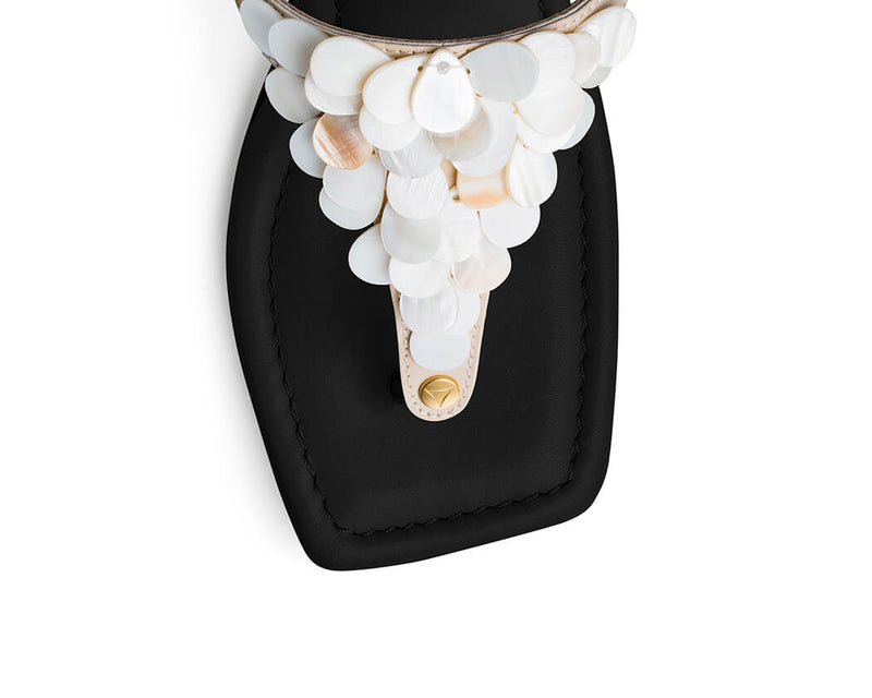 Shiny Pearl - Block Heel Mid Black TS