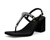 Sparkling Sea - Block Heel Mid Black TS
