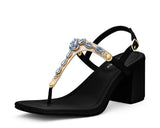 Sparkling Sea - Block Heel Mid Black TS
