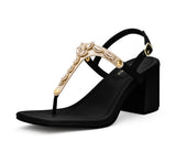 Sparkling Sea - Block Heel Mid Black TS