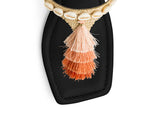 Tulum Tassle - Block Heel Mid Black TS
