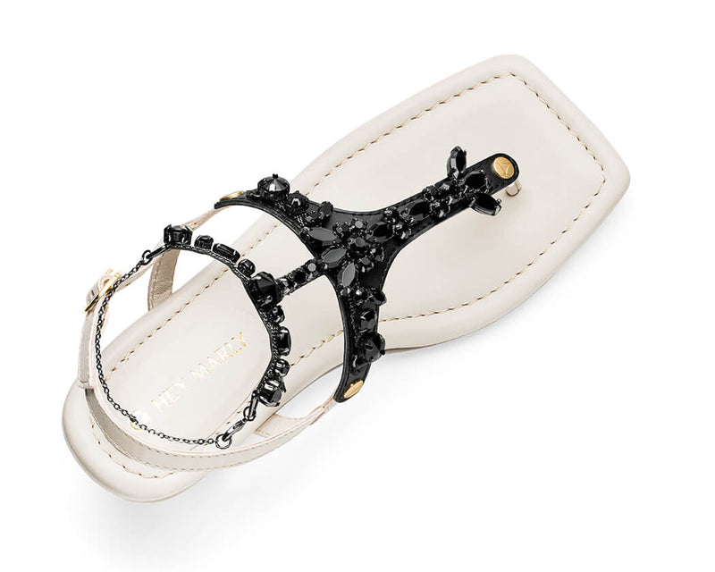 Brilliant Life Chain - Block Heel Mid Crema TS