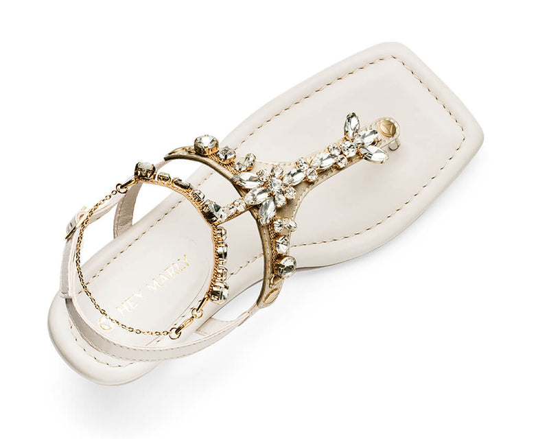 Brilliant Life Chain - Block Heel Mid Crema TS