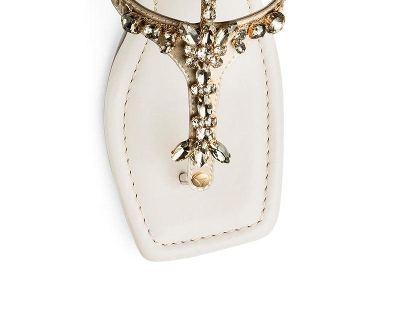 Brilliant Life Chain - Block Heel Mid Crema TS