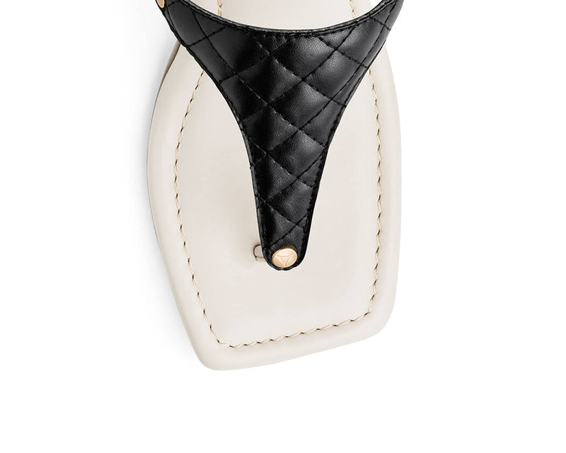 Classy Square - Block Heel Mid Crema TS