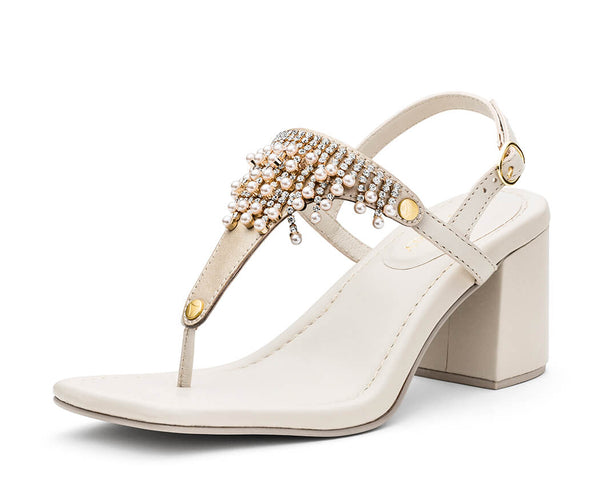 Day to Night - Block Heel Mid Crema TS
