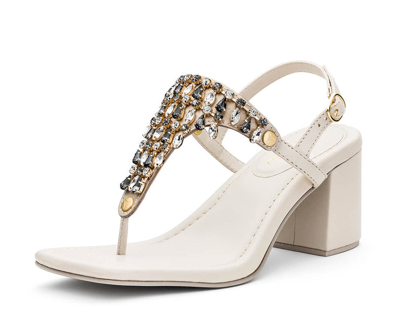 Day to Night - Block Heel Mid Crema TS