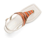 Ethno Beads - Block Heel Mid Crema TS